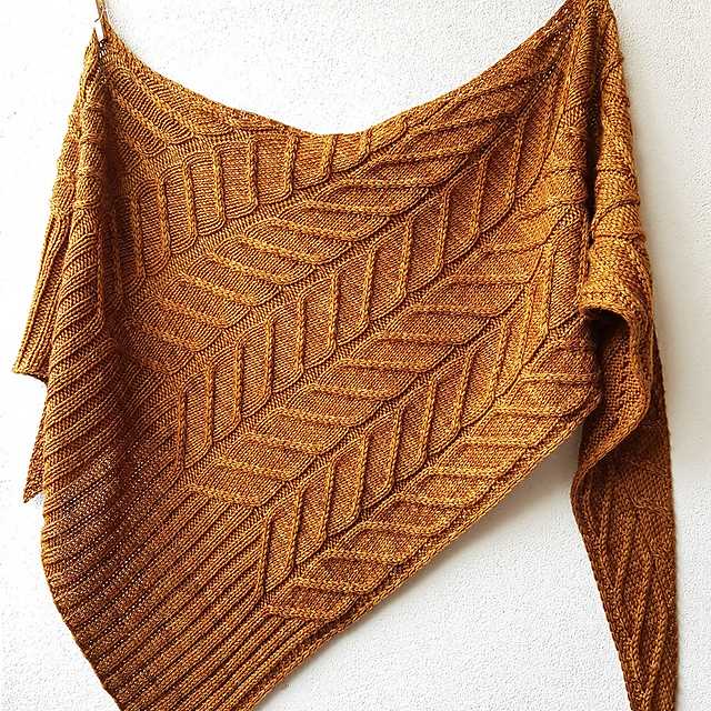 Pocket shawl knit pattern