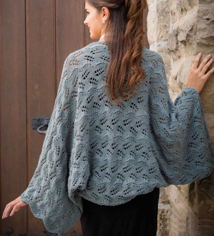 Poncho wrap knitting pattern