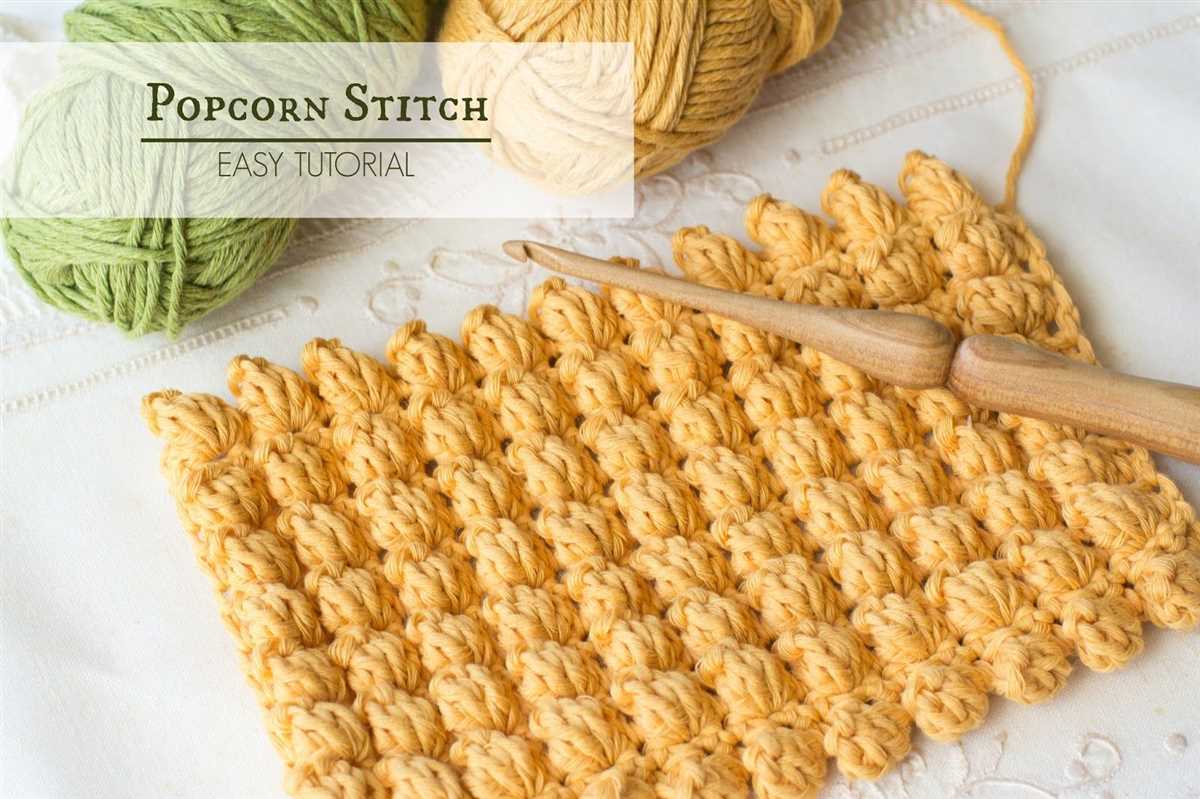 Popcorn stitch knitting pattern