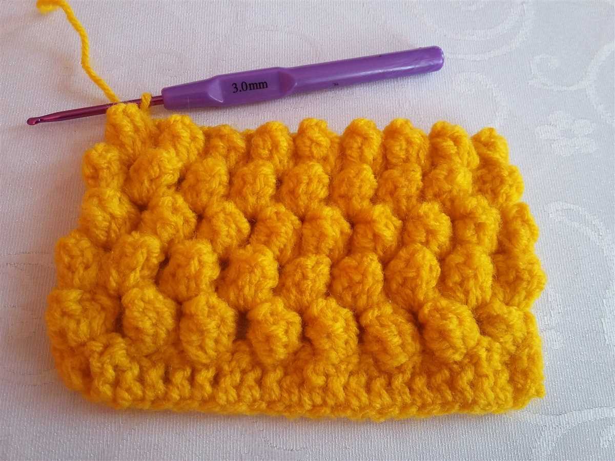 Popcorn stitch knitting pattern