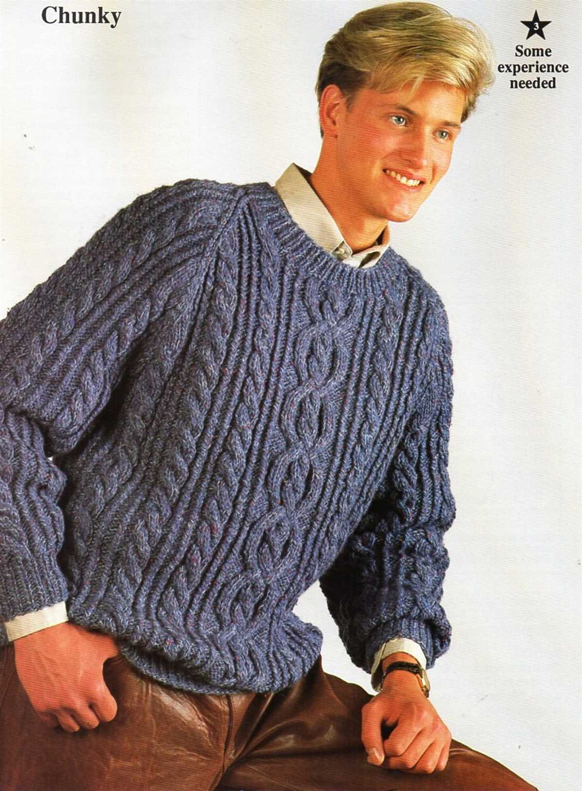 Mens chunky jumper knitting pattern free