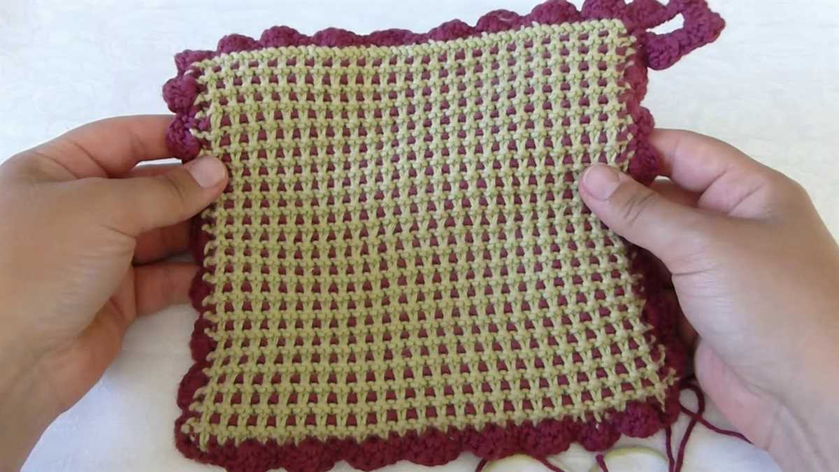 Pot holder knitting pattern beginners