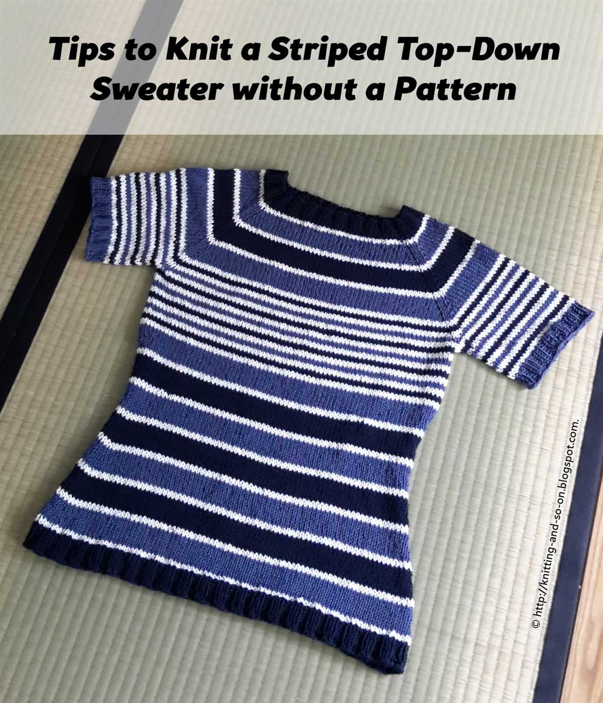 Top down knit sweater pattern