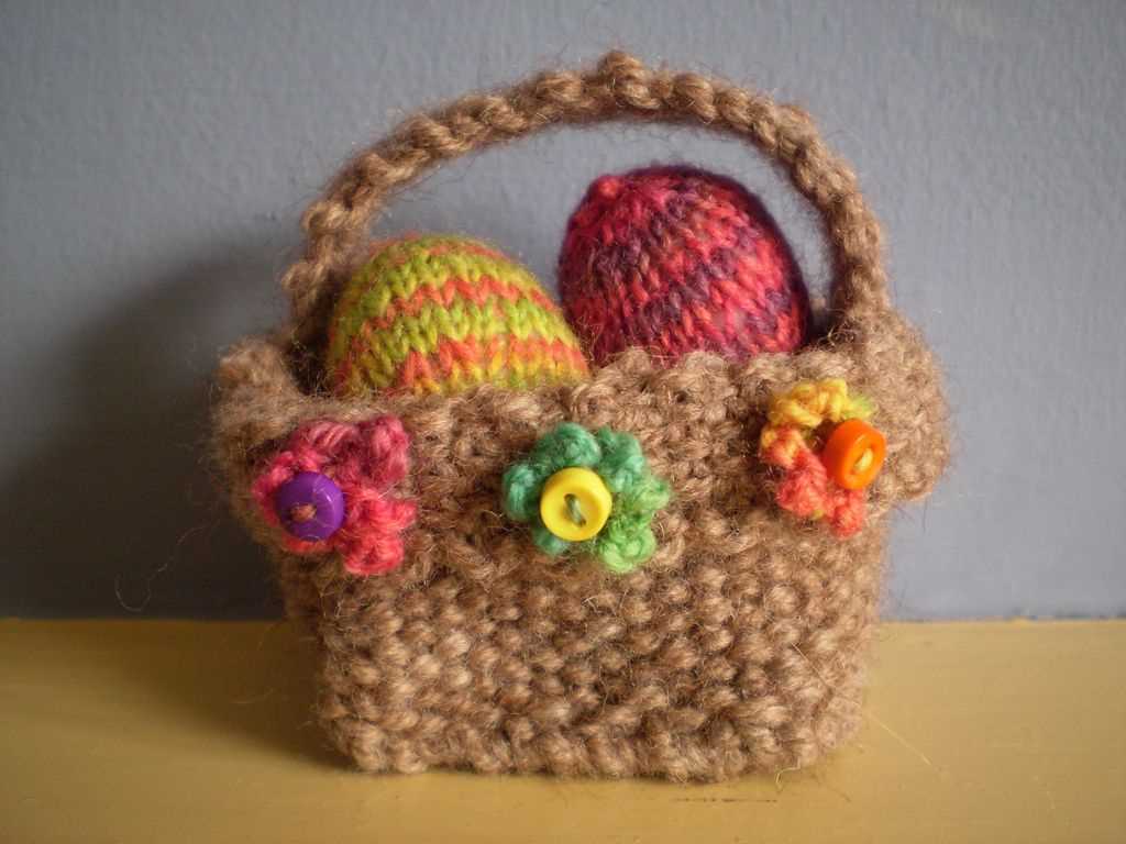 Easter basket knitting pattern