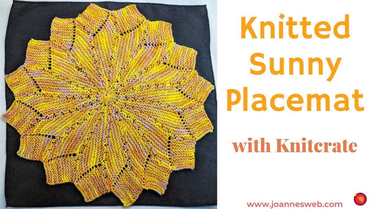 Knitted placemat pattern