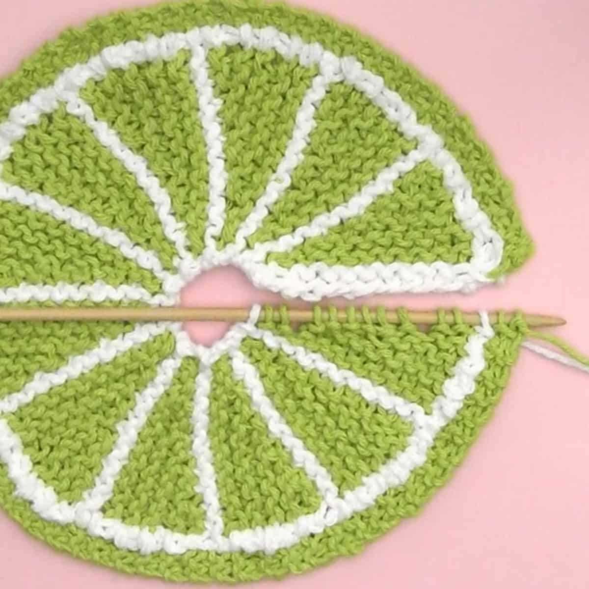 Easy knitted round dishcloth patterns