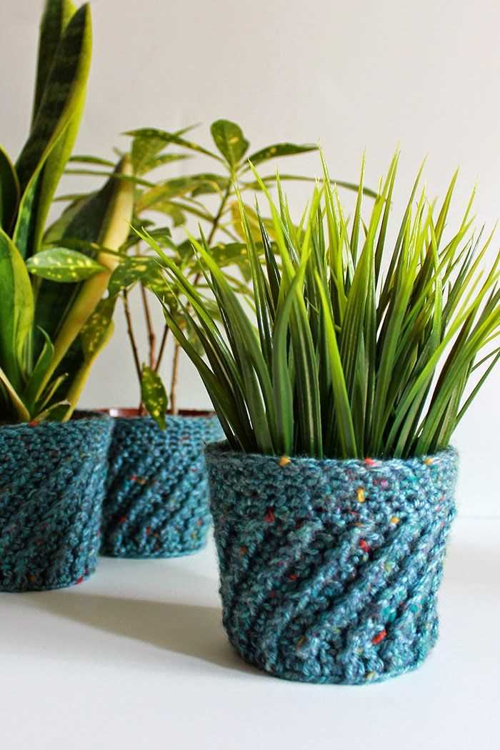 Knit plant hanger free pattern