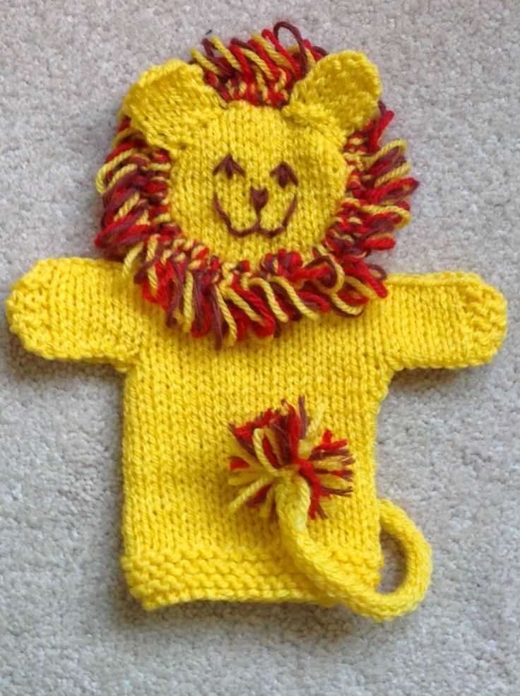 Lion hand puppet knitting pattern