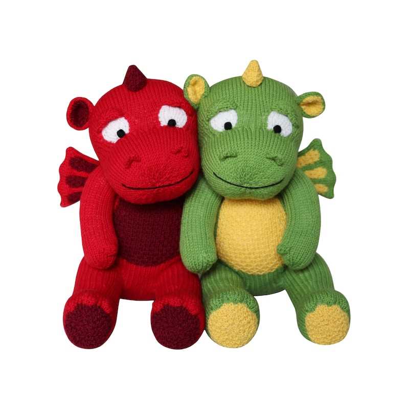 Dragon knitting pattern knitted toys