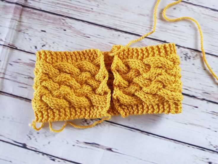 Knit headband pattern cable