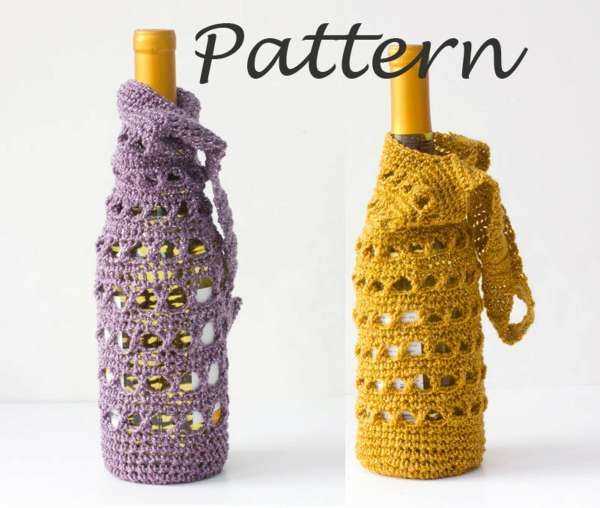 Wine bottle cover knitting pattern