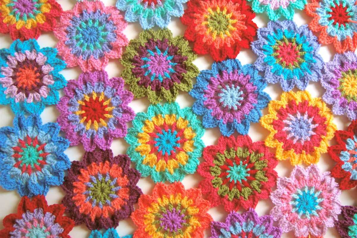 Knit flower blanket pattern