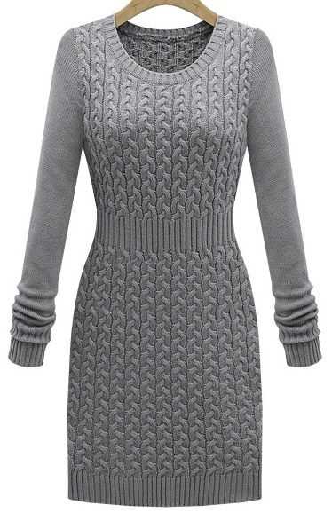 Cable knit sweater dress pattern