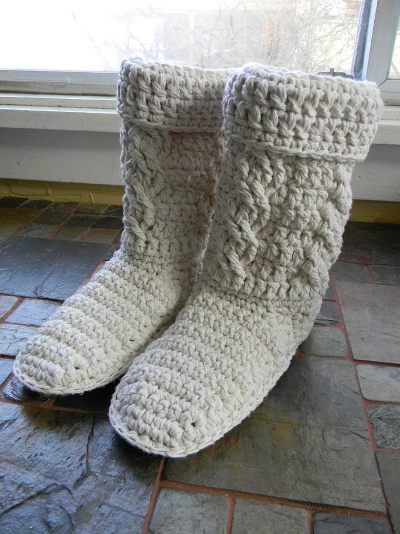 Knitted ugg slipper pattern