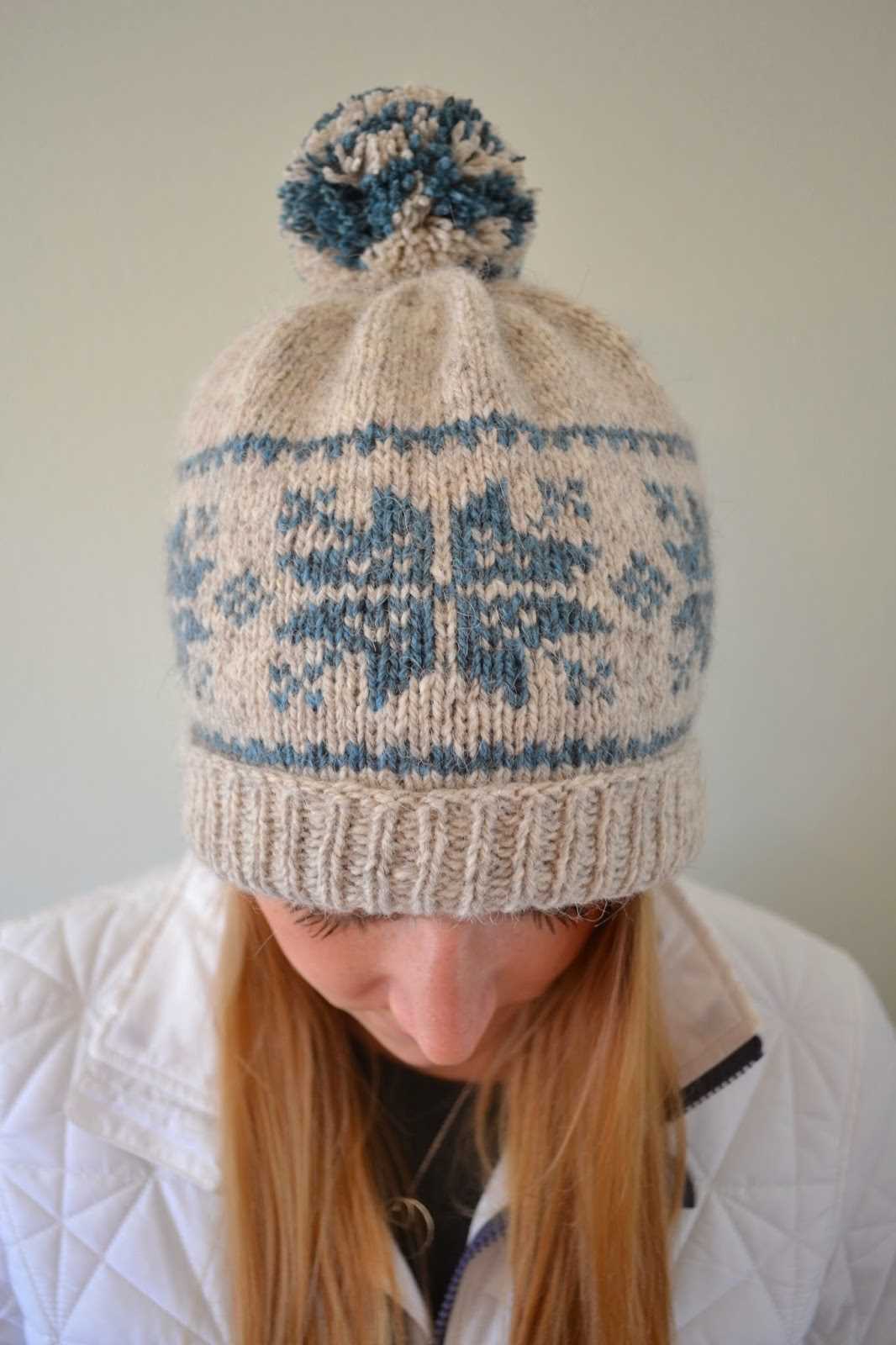 Snowflake hat knitting pattern free