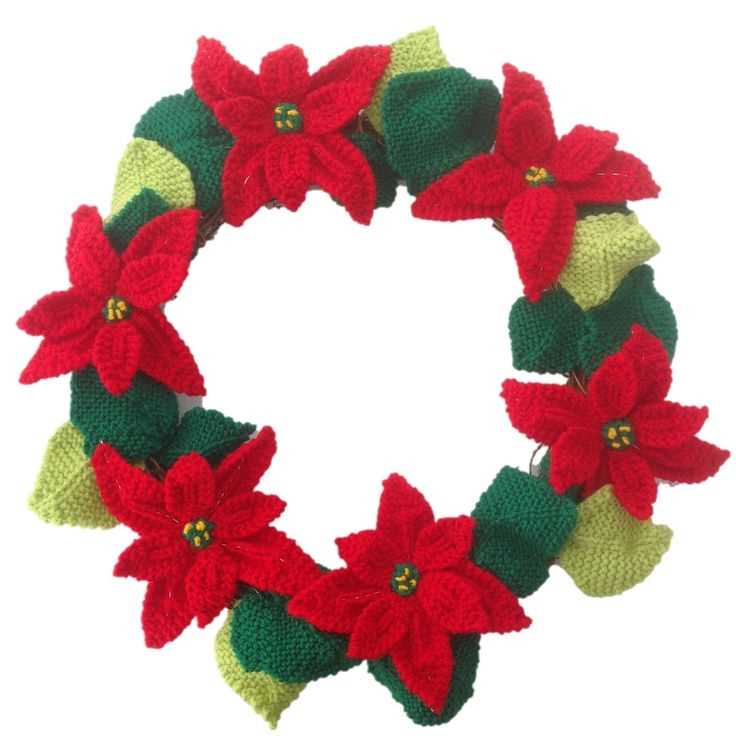 Knit christmas wreath patterns