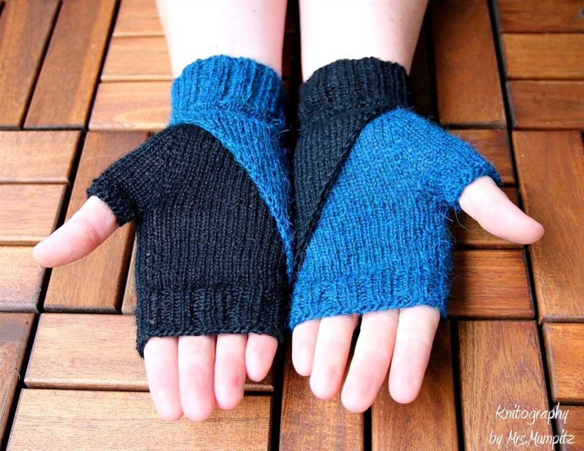 Alpaca fingerless gloves knitting pattern