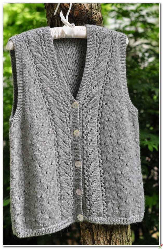 Knitted women's vest pattern free