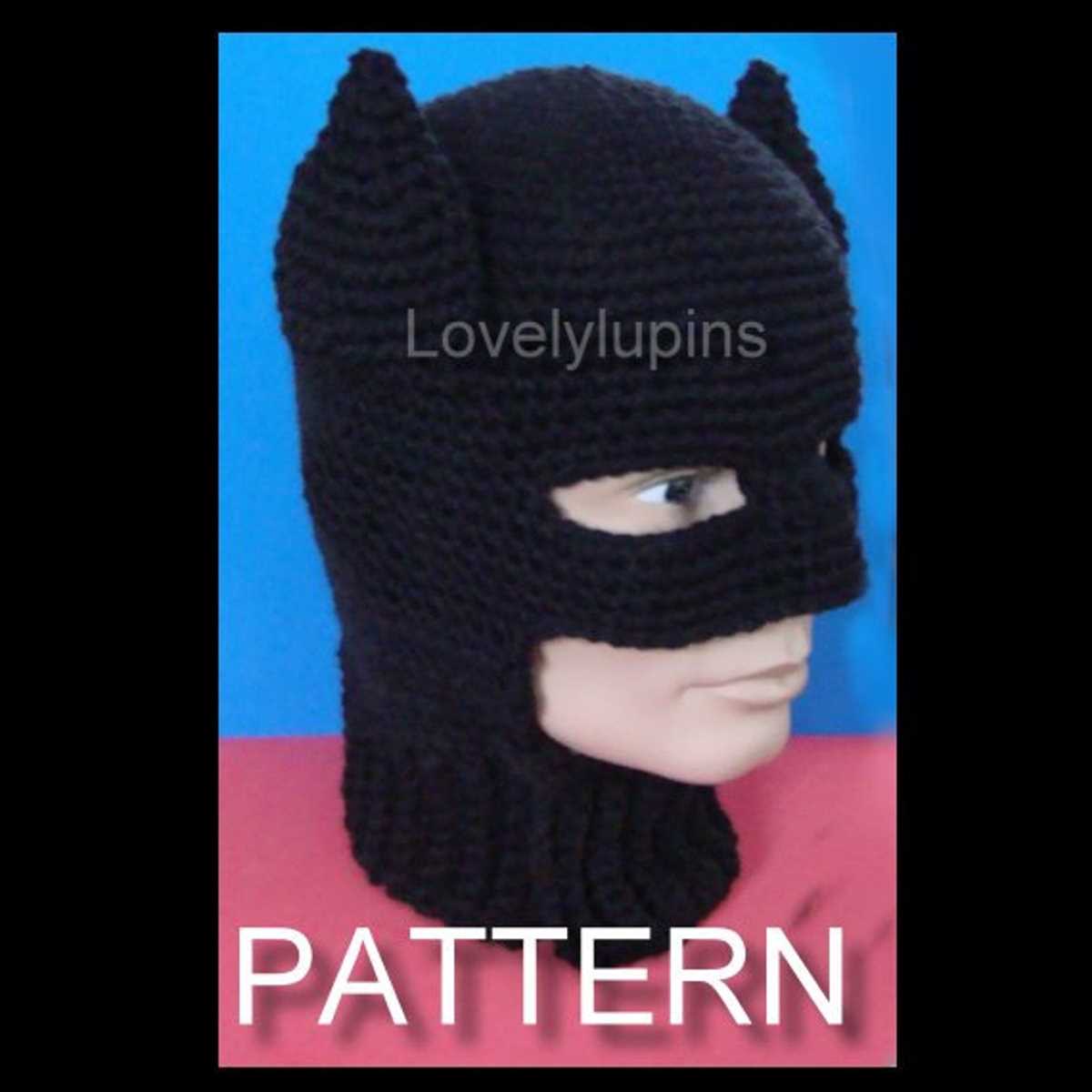 Knitted batman hat pattern