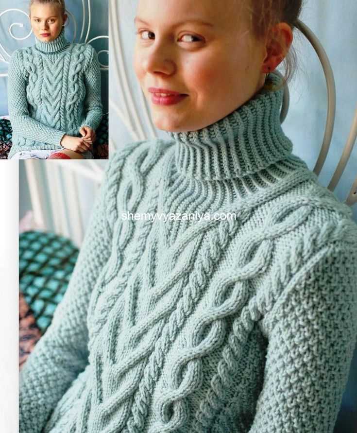 Cabled pullover knitting pattern