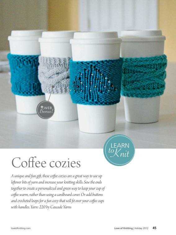 Starbucks cup cozy knit pattern