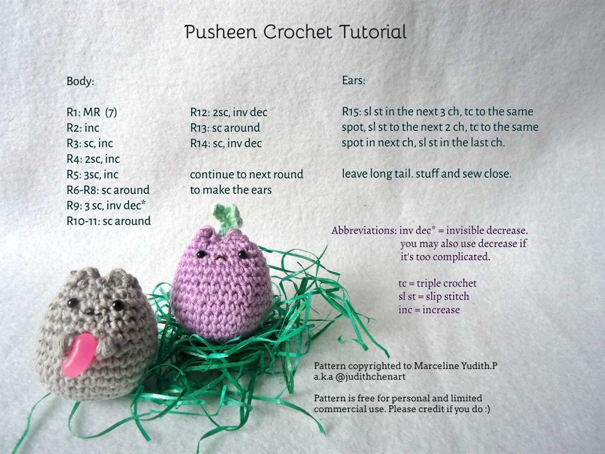 Pusheen knitting pattern