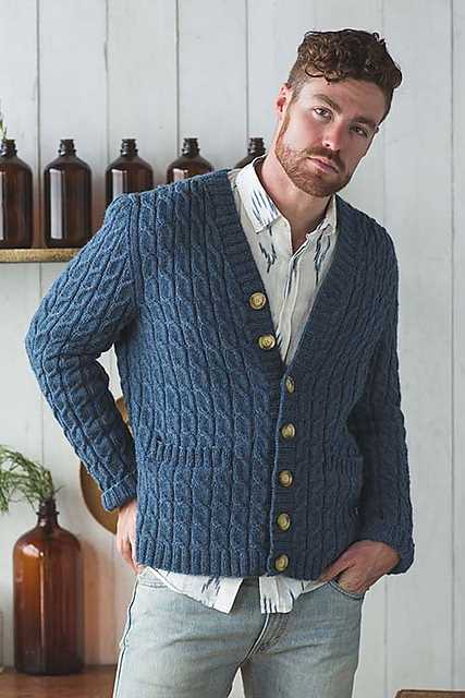 Mens cable knit cardigan pattern