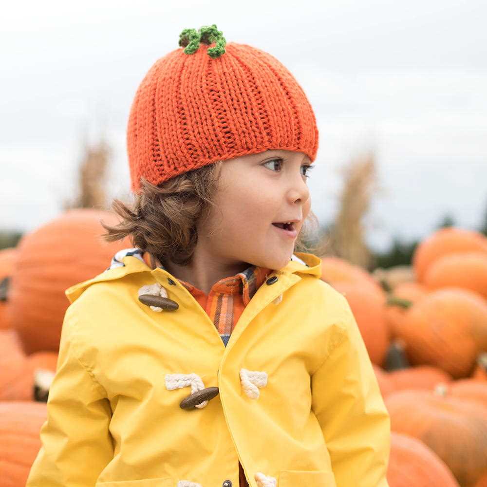 Free pumpkin hat knitting pattern