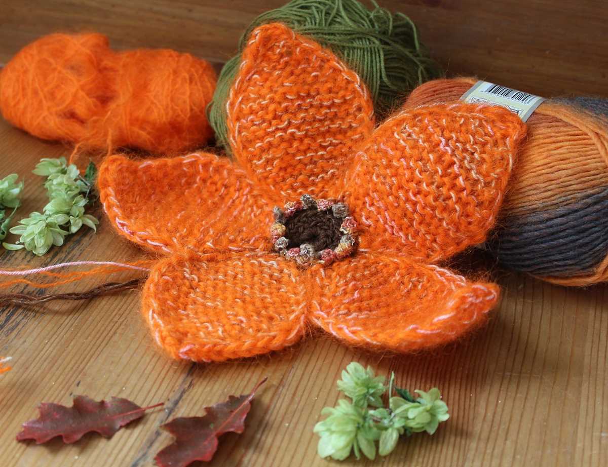 Ravelry free knitted flower patterns