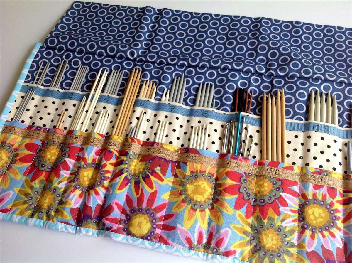 Knitting needle storage pattern