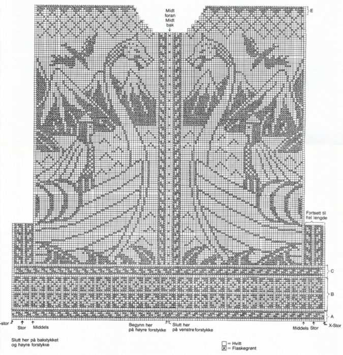 Knitting machine cardigan pattern