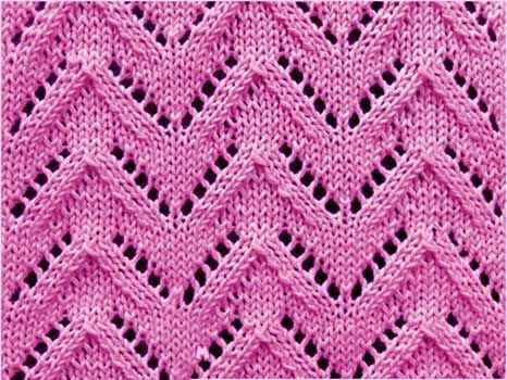 Two color chevron knitting pattern