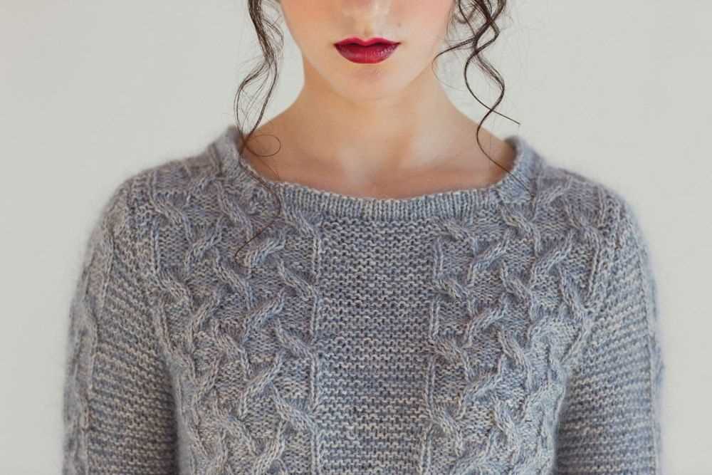 Easy knit sweater pattern in the round