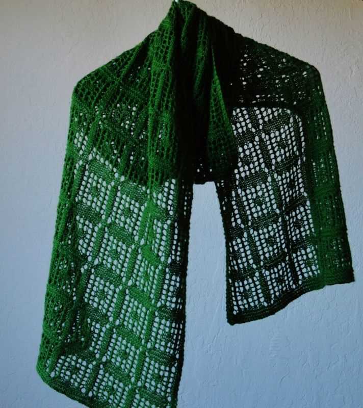 Rectangular shawl knitting pattern