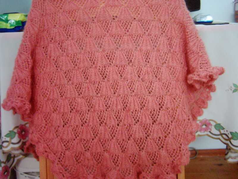 Rectangular shawl knitting pattern