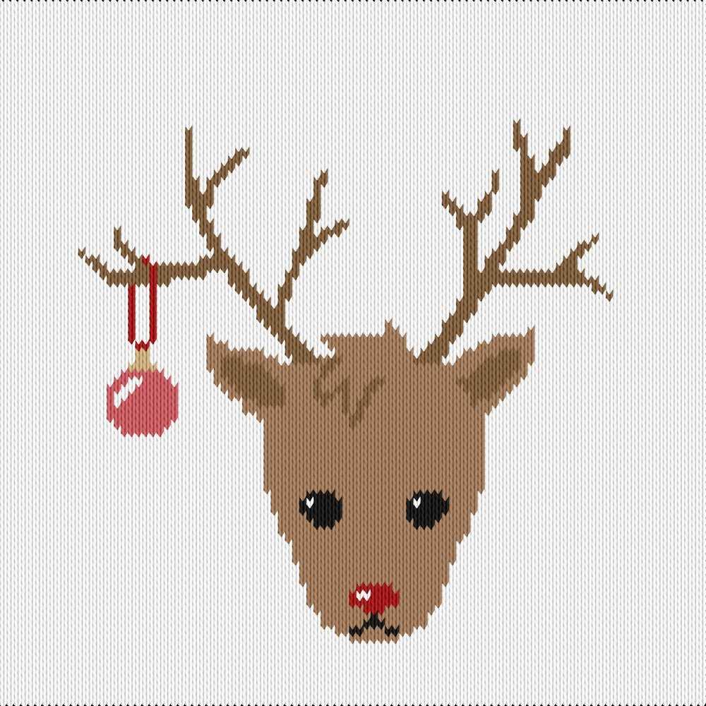 Reindeer knit pattern