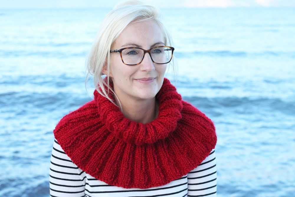 Ribbed knitted scarf pattern free