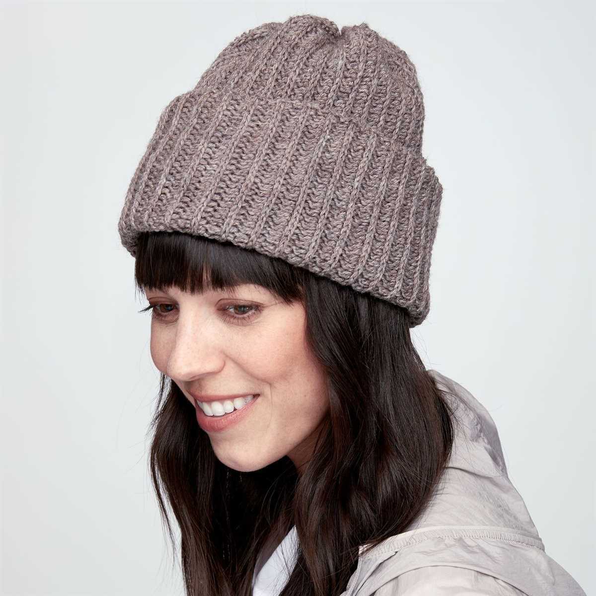 Ribbed beanie knitting pattern free