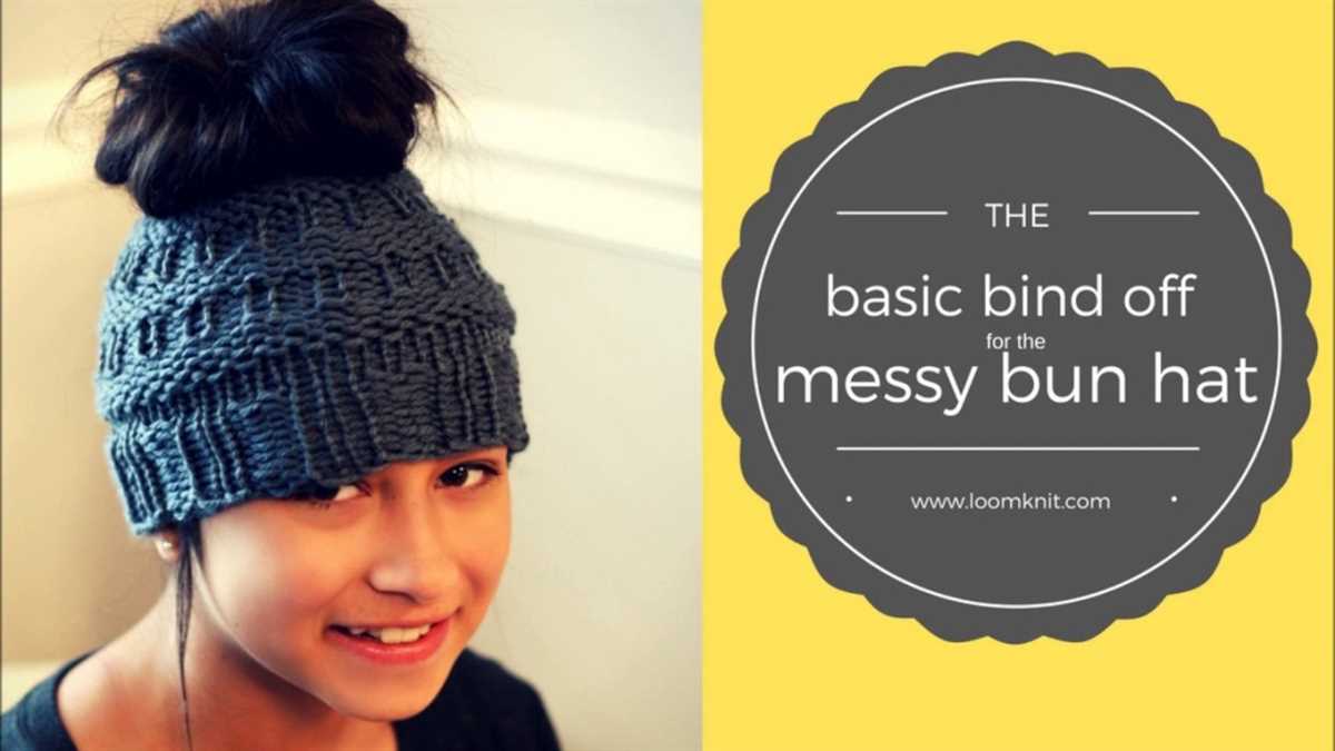 Messy bun knit hat pattern