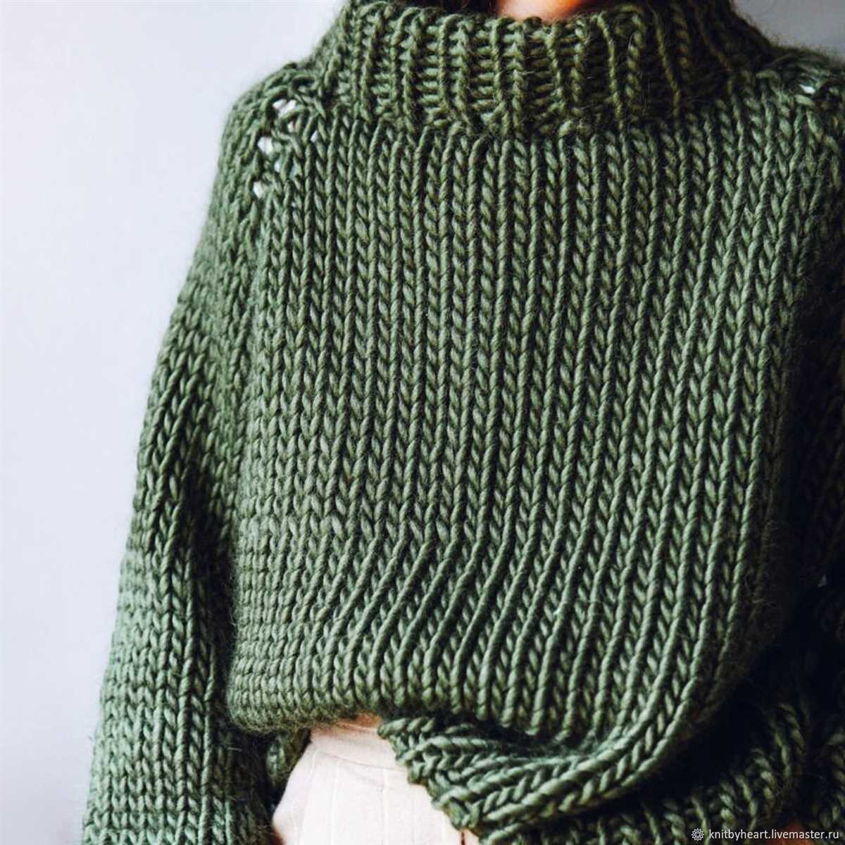 Roll neck sweater knitting pattern
