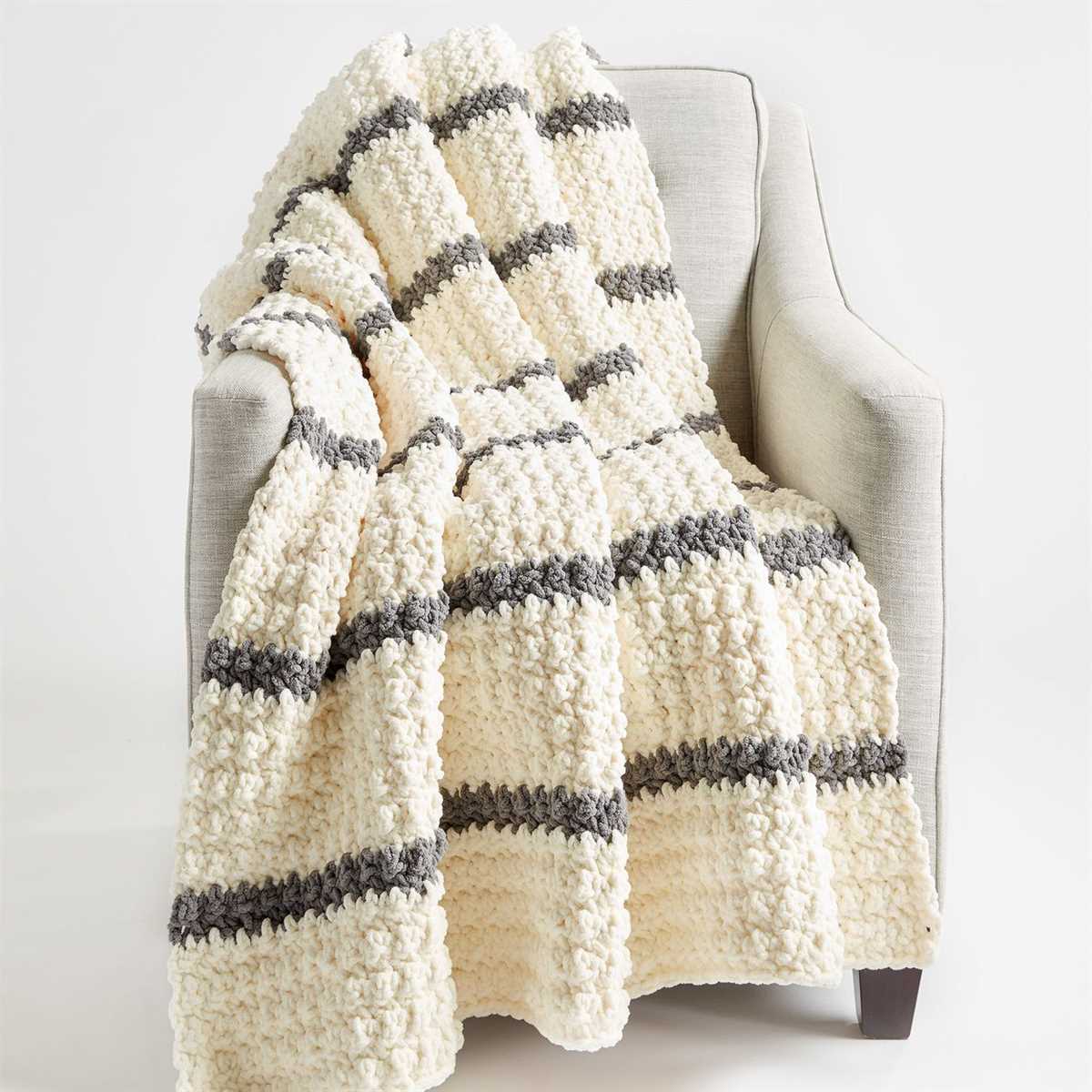 Bernat blanket stripes knitting pattern