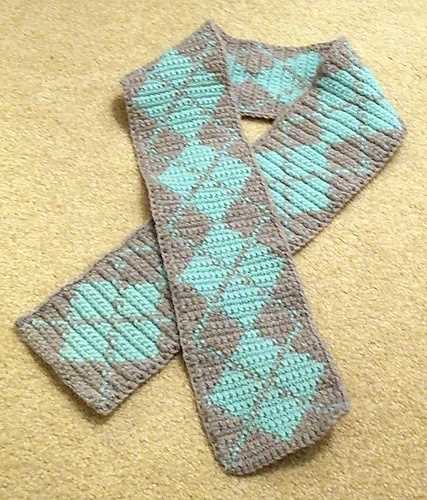 Argyle scarf knitting pattern