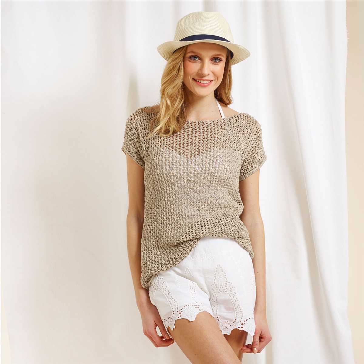 Linen sweater knitting pattern