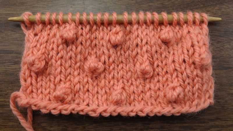 Popcorn stitch knitting pattern