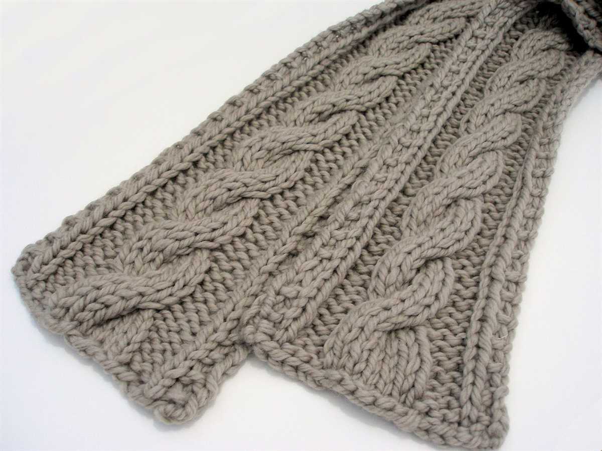 Cable knit scarf pattern beginner