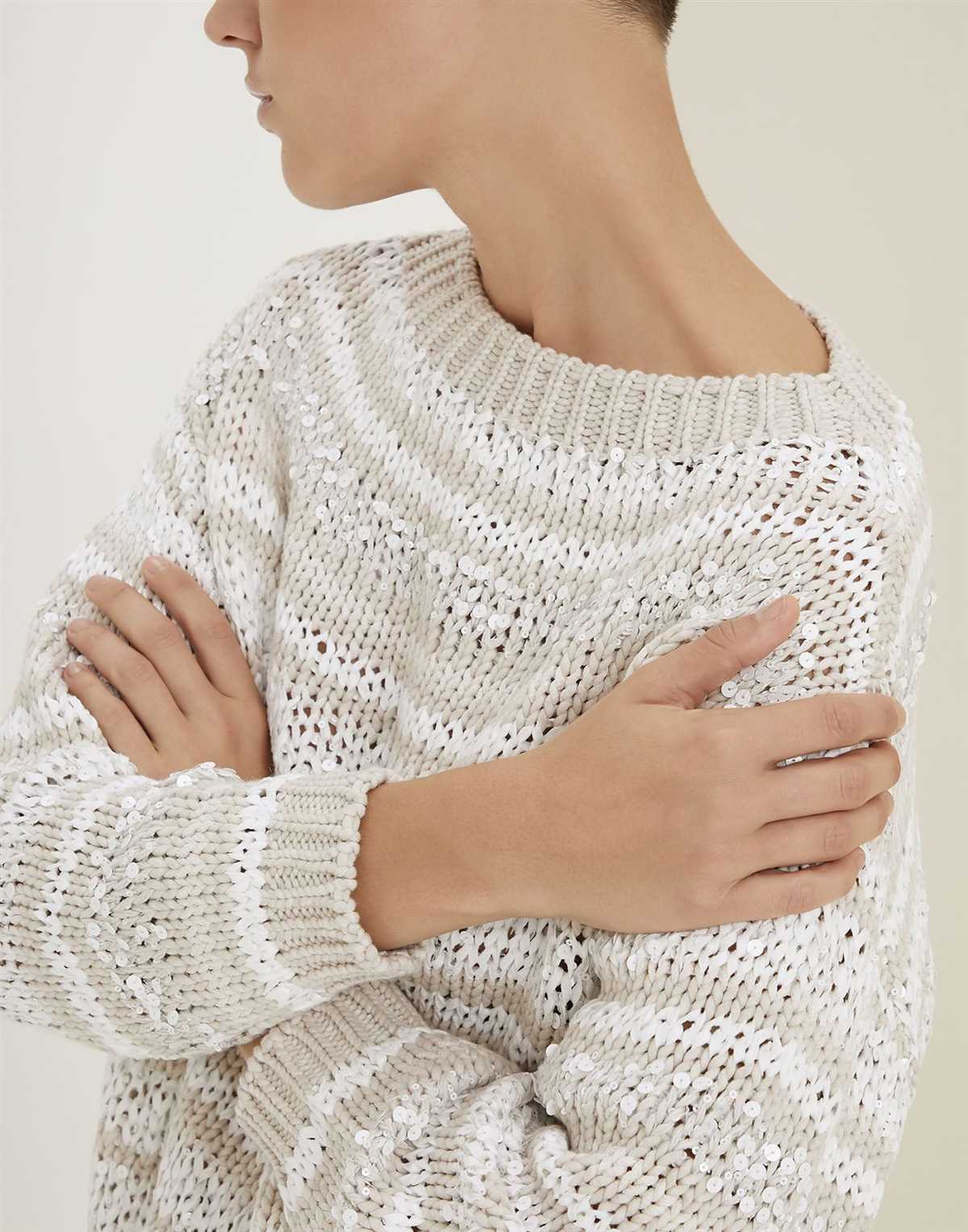 Scoop neck sweater knitting pattern