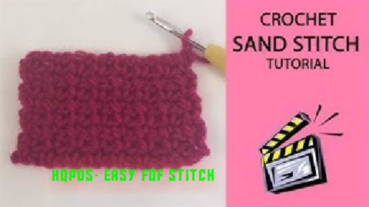 Sand stitch knit pattern