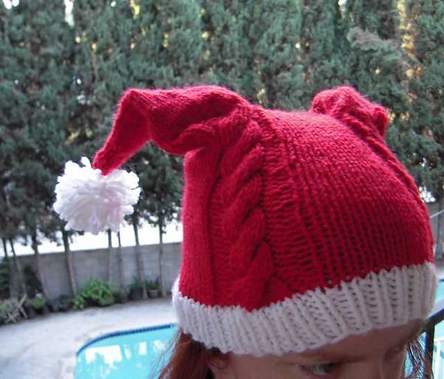 Santa hat knitted pattern