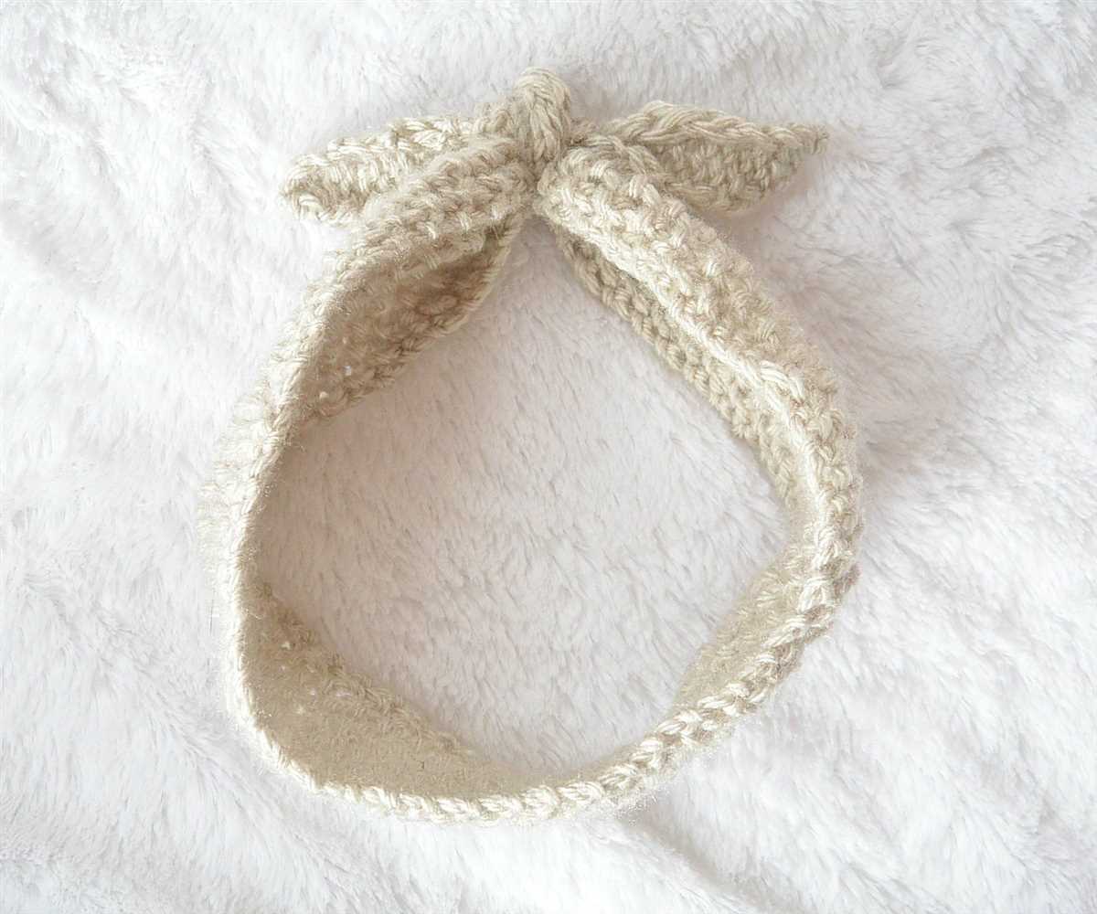 Knitted crochet headband pattern