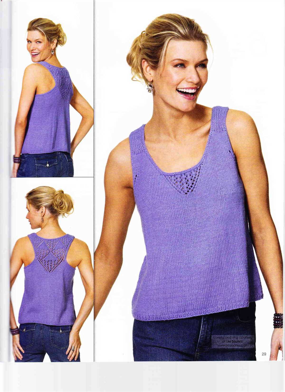 Ladies tank top knitting pattern free